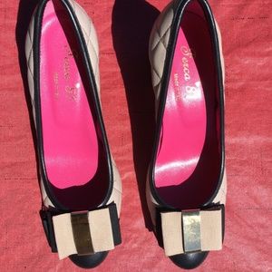 Made In Italy Leather Cap Toe Block Heels by FERCA 81